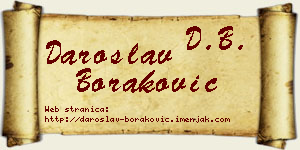 Daroslav Boraković vizit kartica